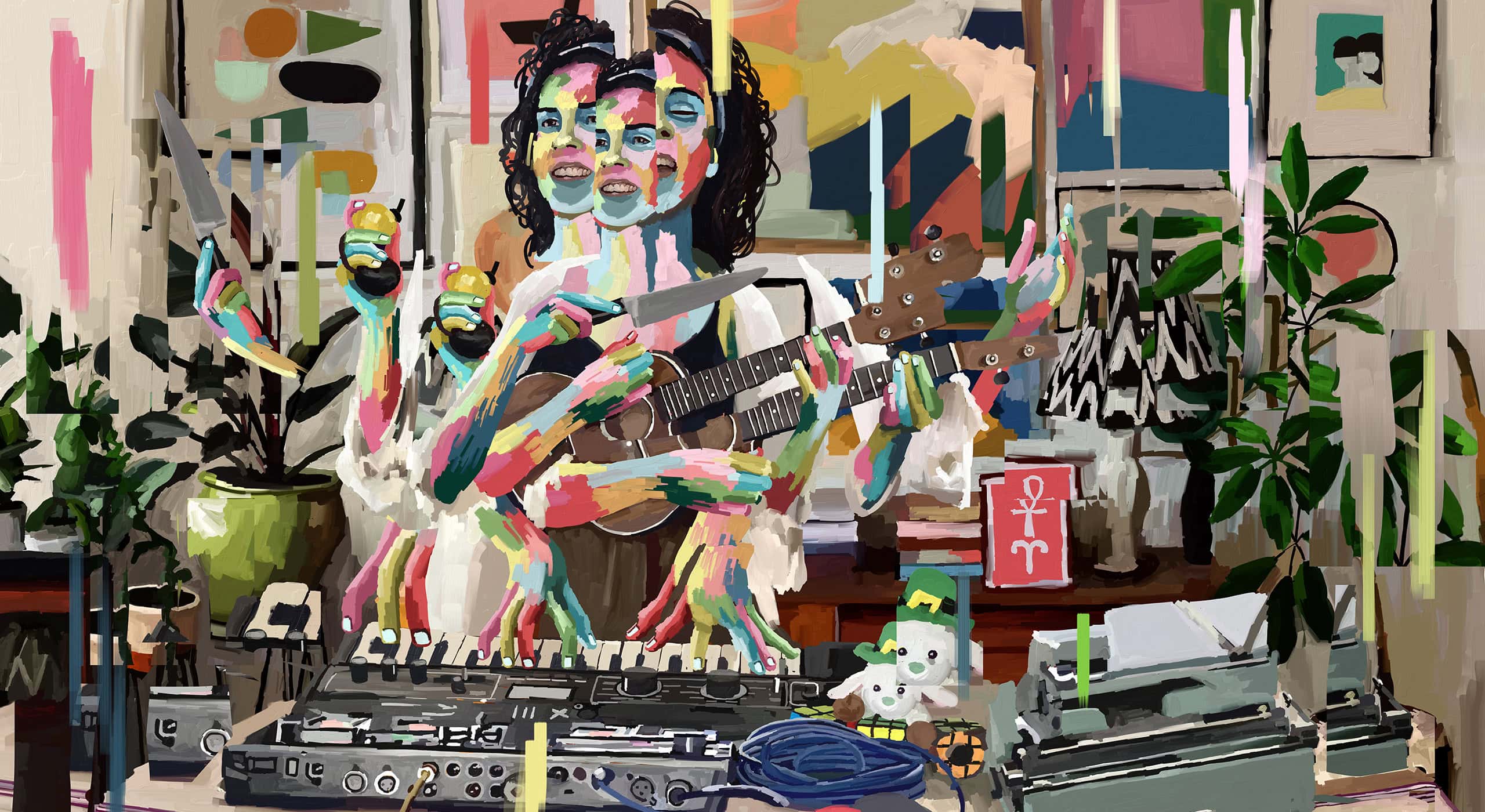 La Qris Pintura de La Qris hecha por el artista canario Dani Hache