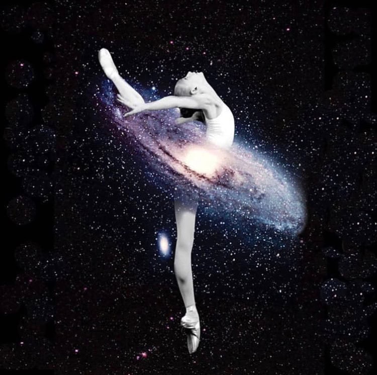 Danza cósmica Bailarina estelar en el universo